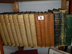 A quantity of old books including The Book of Knowledge.