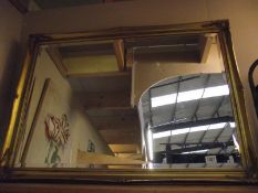 A gilt framed mirror - 100cm x 70cm. COLLECT ONLY