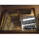 A gilt framed mirror - 100cm x 70cm. COLLECT ONLY