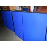 A large lot of Exhibition stand panels in blue, COLLECT ONLY.