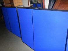 A large lot of Exhibition stand panels in blue, COLLECT ONLY.