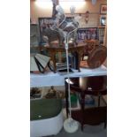 A rustic ornate floor standing standard lamp COLLECT ONLY