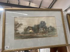 A good framed and glazed watercolour of a country scene