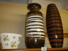 Two large vases and a bowl, COLLECT ONLY.