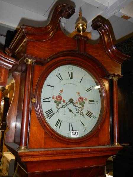 A good oak cased 30 hour long case clock in working order, COLLECT ONLY. - Image 2 of 3