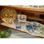 A Mason's meat platter, fruit decorated plates etc., COLLECT ONLY.