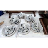 An 18 piece Bohemian Czechoslovakian China tea set