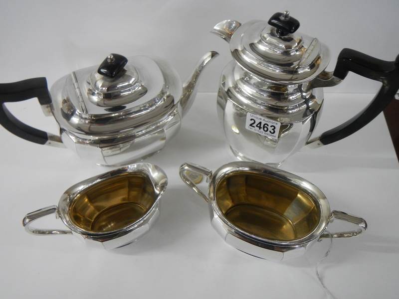 A four piece silver plate tea set. - Image 2 of 3