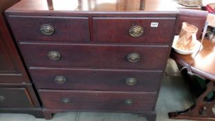 A Georgian oak chest of drawers, COLLECT ONLY