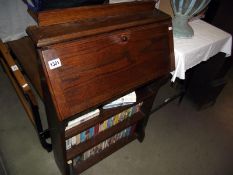 A 1930/50's oak bureau bookcase 66cm x 23cm x height 97cm COLLECT ONLY