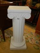 A plastic Grecian style pedestal, COLLECT ONLY.