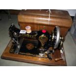 Early 20c Jones sewing machine COLLECT ONLY