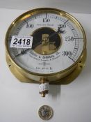 A pressure gauge by Schaffer & Budenber Ltd., of London, Manchester & Glasgow.