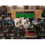 Tamiya Sand Rover and holiday buggy remote control cars and 3 boxed Acoms AP -227 and a Futalsa R/
