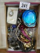 A mixed lot of pendants and necklaces.