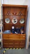 A teak wall cupboard COLLECT ONLY
