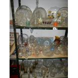 Three shelves of assorted glass ware. COLLECT ONLY.