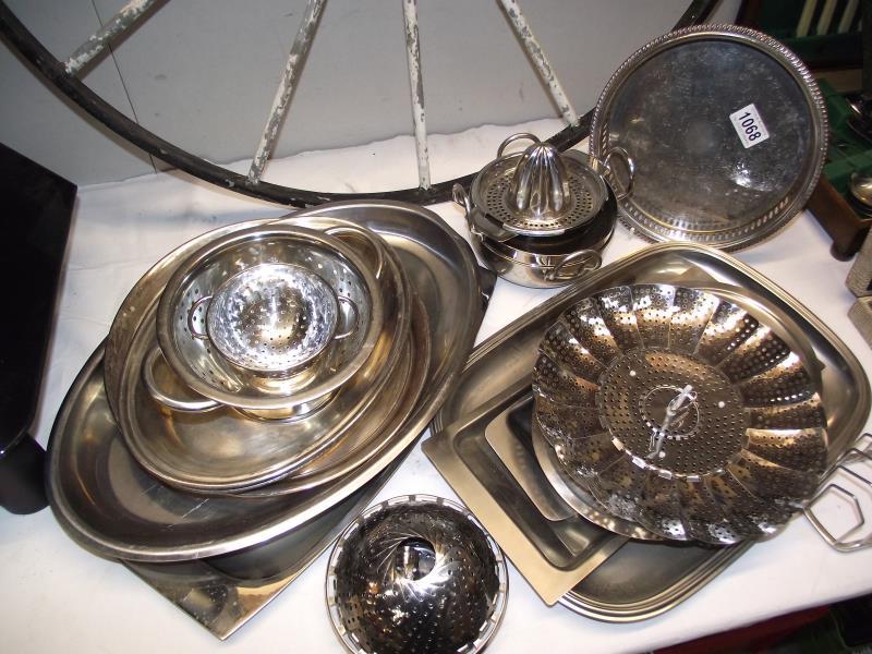 A quantity of stainless steel cooking ware etc