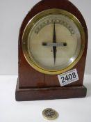 A brass bound differential galvonemeter in solid mahogany steeple case, made by the GPO, circa 1930.