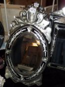 An ornate gypsy style wall/dressing table mirror 56cm x 32cm COLLECT ONLY