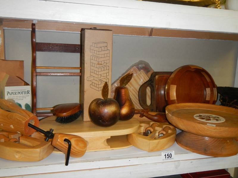 A quantity of wooden items.