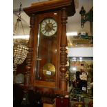 A Victorian mahogany Vienna wall clock, COLLECT ONLY.