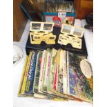 An album of tea and cigarette cards, quantity of tea card books and contents and a Weetabix stereo