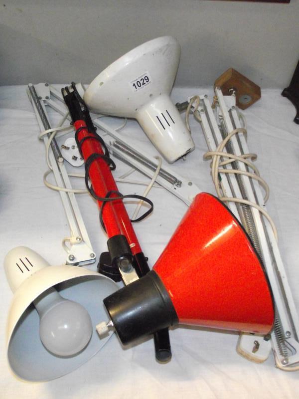 3 table mounted anglepoise lamps (no clamps) COLLECT ONLY