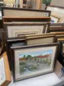 A good selection of watercolours and prints (approx 12)
