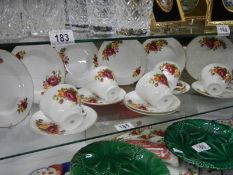 A pretty rose decorated tea set.