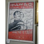 A framed Mambo Graphics poster by Australian artist Reg Mombasa, only other known copy is a digital