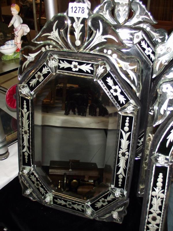 An ornate gypsy style wall/dressing table mirror 52cm x 30cm COLLECT ONLY