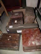 5 x 19/20c wooden boxes COLLECT ONLY