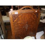 A 1930's oak fire screen, 71cm x 51cm COLLECT ONLY