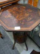 A marquetry inlaid octagonal occasional table, COLLECT ONLY.
