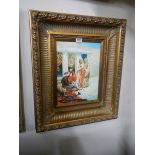 A gilt framed Egyptian scene painting on board, COLLECT ONLY.