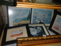 A large lot of woolwork and embroidered pictures, COLLECT ONLY.