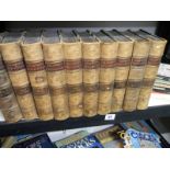 Ten volumes of Chambers Encyclopaedia.