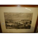 A framed and glazed engraving 'the Battle of Preston'. COLLECT ONLY.