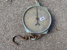 A set of vintage weighing scales