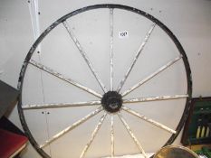 A large iron cast wheel diameter 76cm COLLECT ONLY