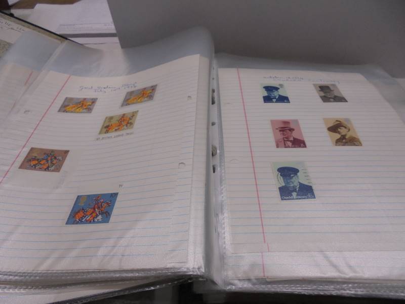 A large folder of UK stamps up to 2000 and a large folder of world stamps. - Image 10 of 17