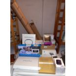 A quantity of 'new' boxed items, including Smart keyboard, Snugg iPad (keyboard only) many phone