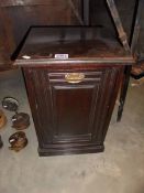 A mahogany coal cabinet. COLLECT ONLY.