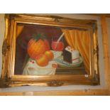 A large gilt framed still life painting, COLLECT ONLY.