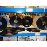 A quantity of 78 rpm records.