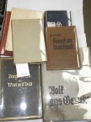 A collection of German/Nazi history related books including Ewiges Deutschland, Kampf um Deutschland