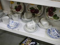 A shelf of assorted tea ware, COLLECT ONLY.
