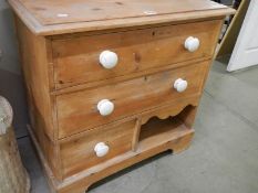 An old pine chest of drawers, COLLECT ONLY.
