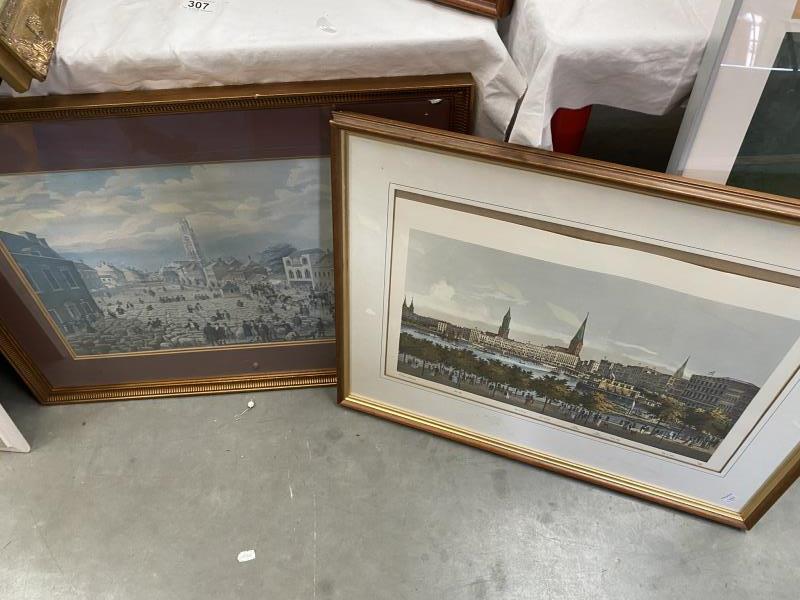 Two Lincoln / Boston framed and glazed prints